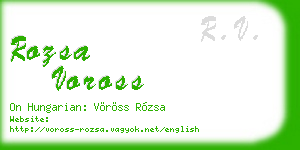 rozsa voross business card