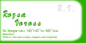 rozsa voross business card